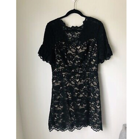NWT Rebecca Taylor Black Lace Dress  - 8 - Picture 4 of 7